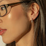 Aretes de aro Angular Gem con zirconia cúbica, foto 4