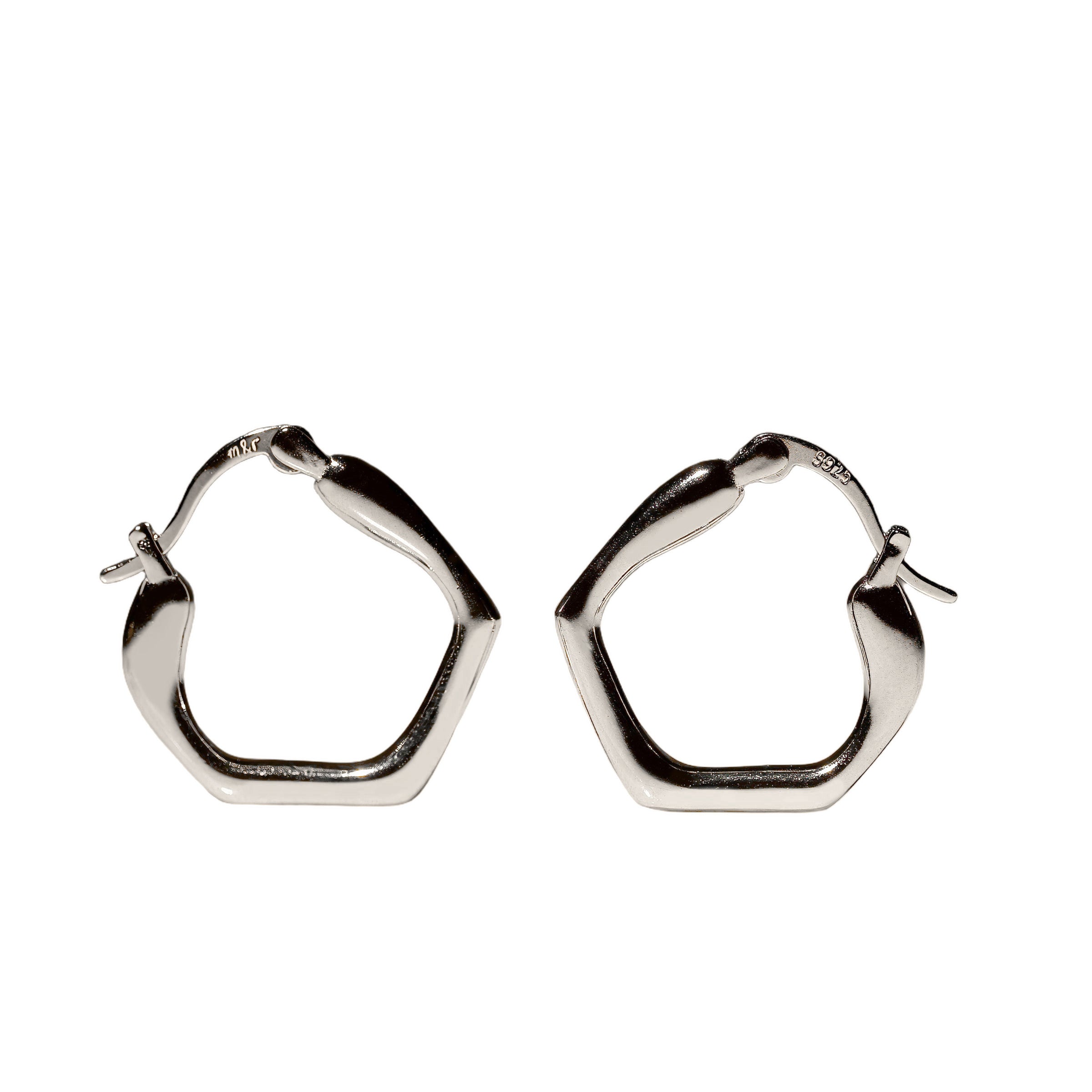 Fluid Hexagon Hoop Earrings, photo 1