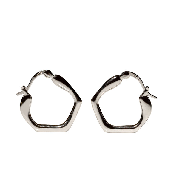 Fluid Hexagon Hoop Earrings, photo 1