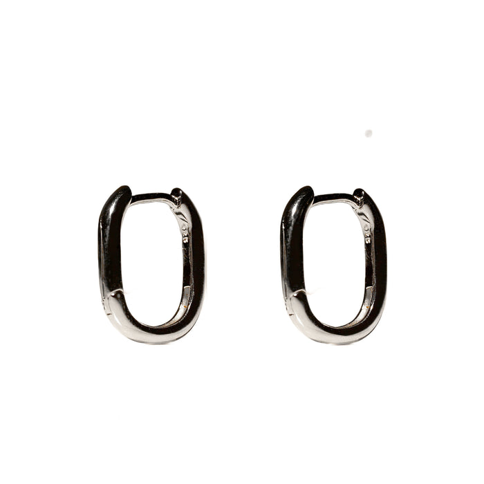 Rounded Square Hoop Earrings, photo 1