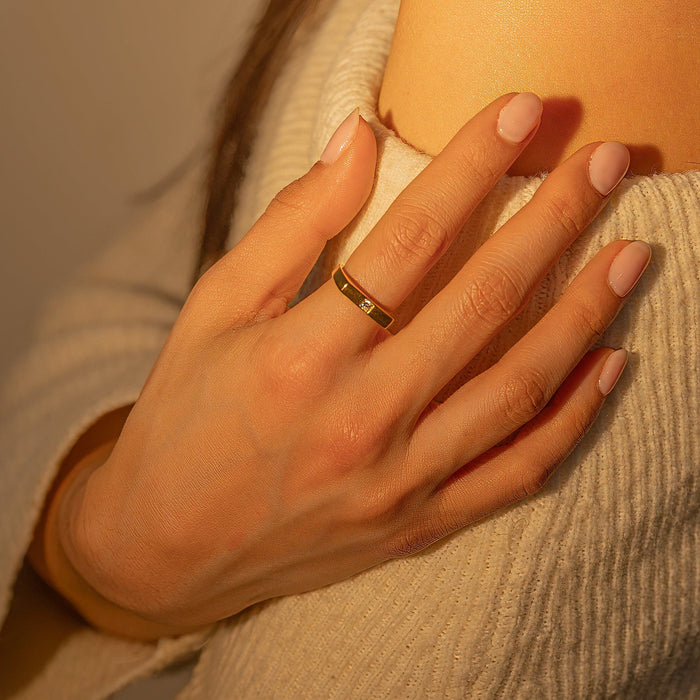 Agathe Cubic Zirconia Adjustable Ring, photo 3