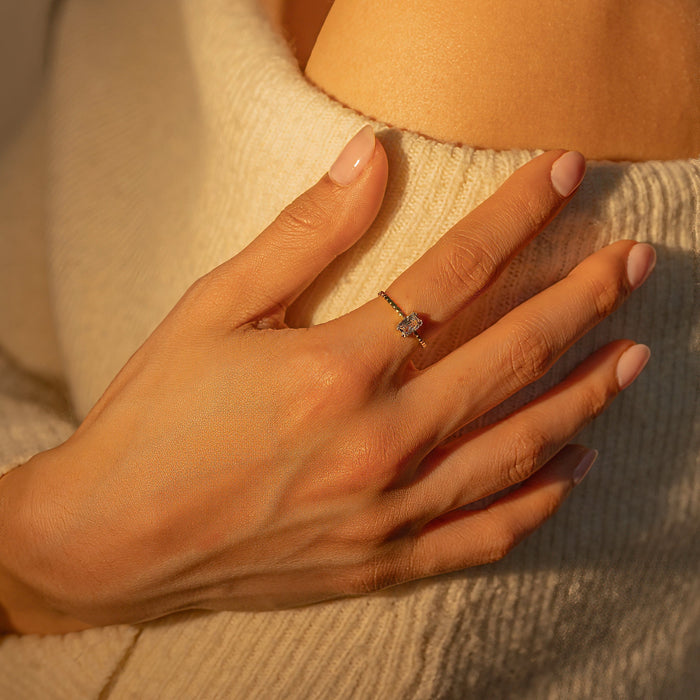 Baguette Cubic Zirconia Ring, photo 4