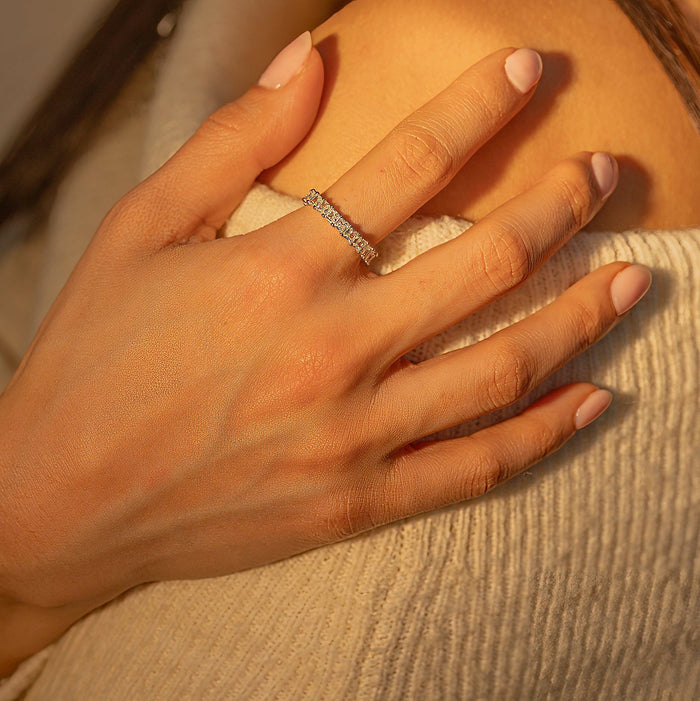 Anillo de eternidad Lilas con zirconias cúbicas, foto 4