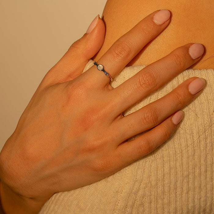 Anillo Silvie con piedra de luna, foto 2