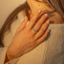 Anillo de eternidad de talla ovalada con zirconias cúbicas, foto 4