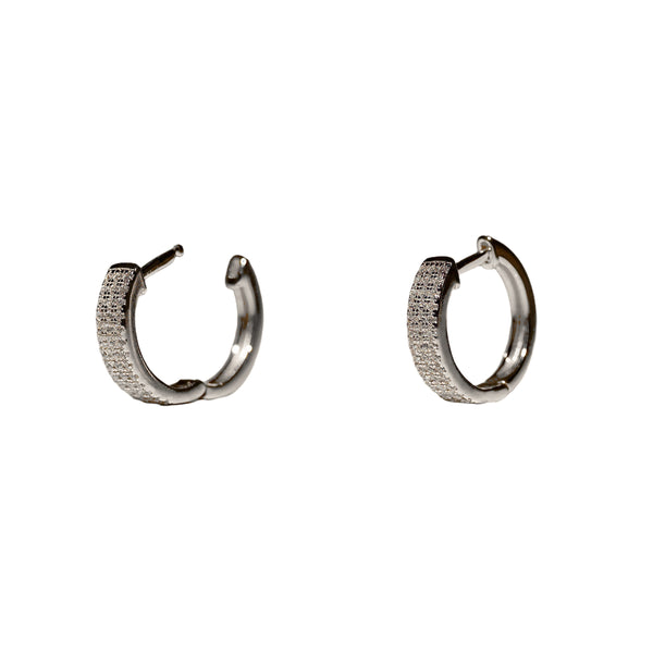 Aretes de aro Bold Glam con zirconia cúbica, foto 1
