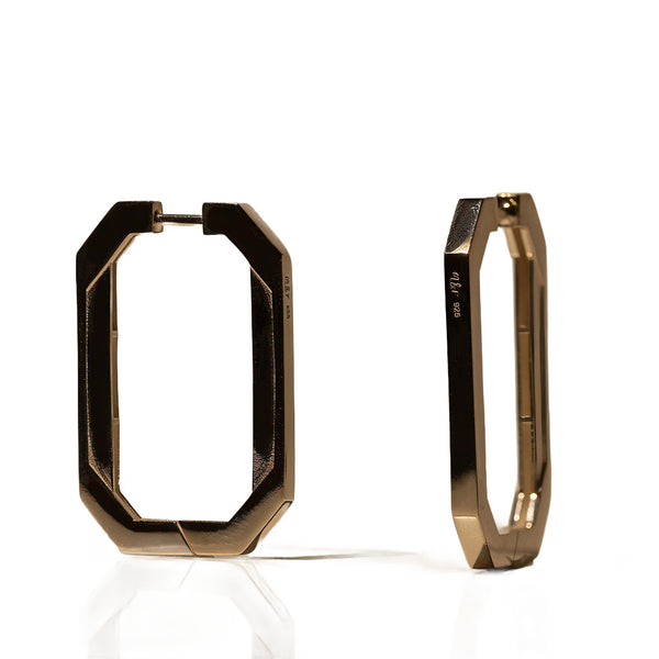 Men's Tall Geo Hoop Earrings, photo 1
