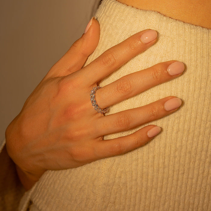 Square Cut Cubic Zirconia Ring, photo 4