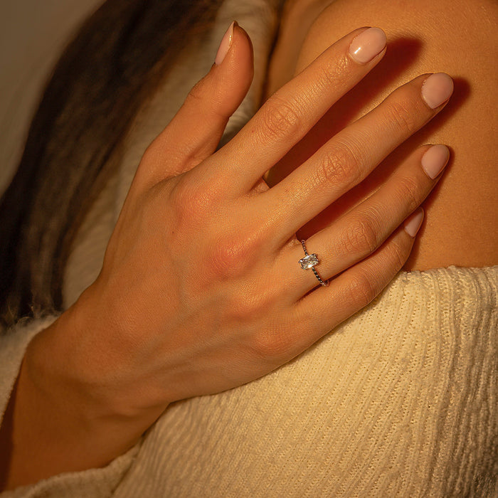 Baguette Cubic Zirconia Ring, photo 9