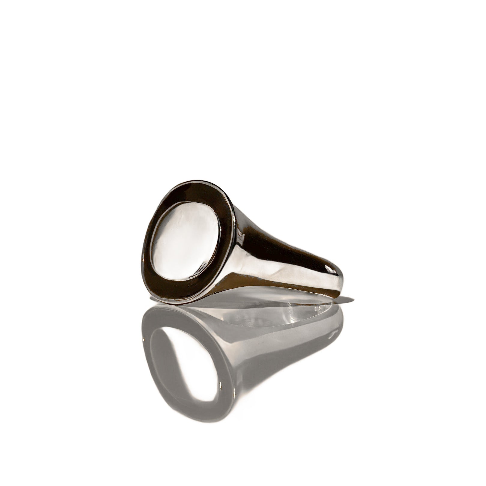 Anillo para meñique con esmalte negro, foto 1