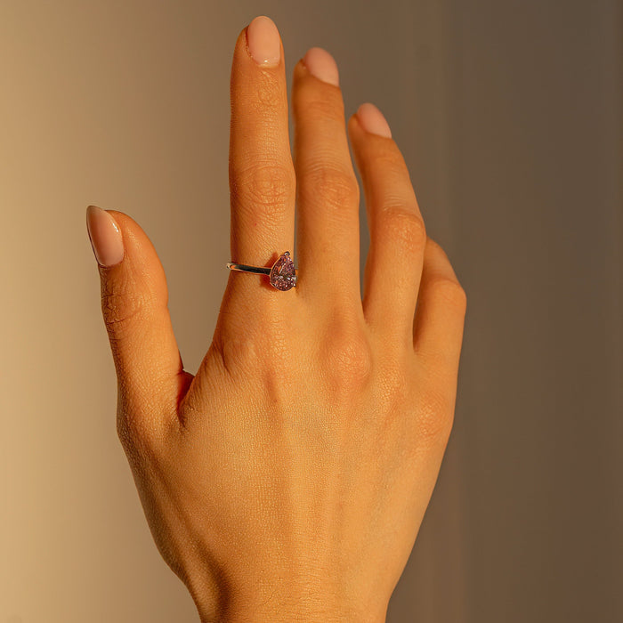 Drop Centerstone Cubic Zirconia Ring, photo 6