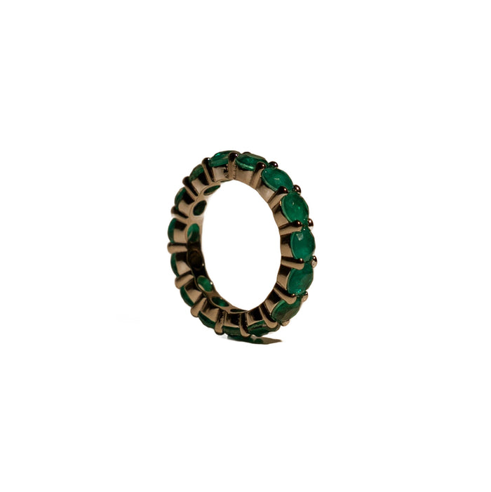 Green Cubic Zirconia Eternity Ring, photo 4