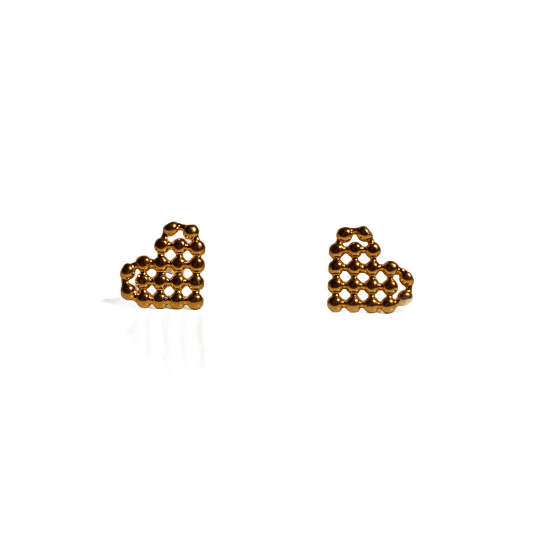 Pixel Heart Stud Earrings, photo 1
