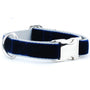Navy/Silver Holiday Velvet Essential Martingale Dog Collar, photo 1