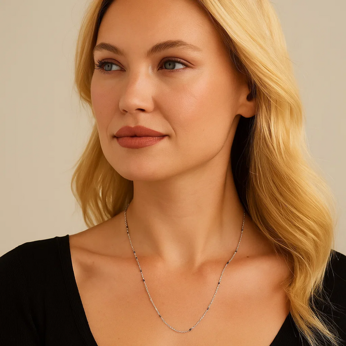 Black Onyx Beaded Link Necklace, photo 5