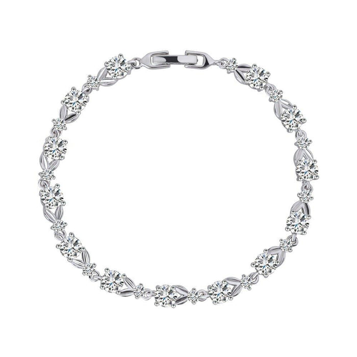 Dainty Round Cut Cubic Zirconia Tennis Bracelet, photo 1