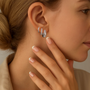 Three Pair Huggie Hoop Earring Set, photo 7