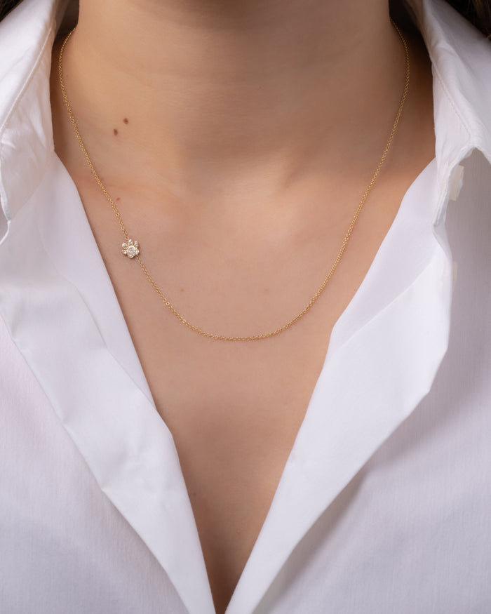 Diamond Asymmetrical Paw Necklace, photo 2