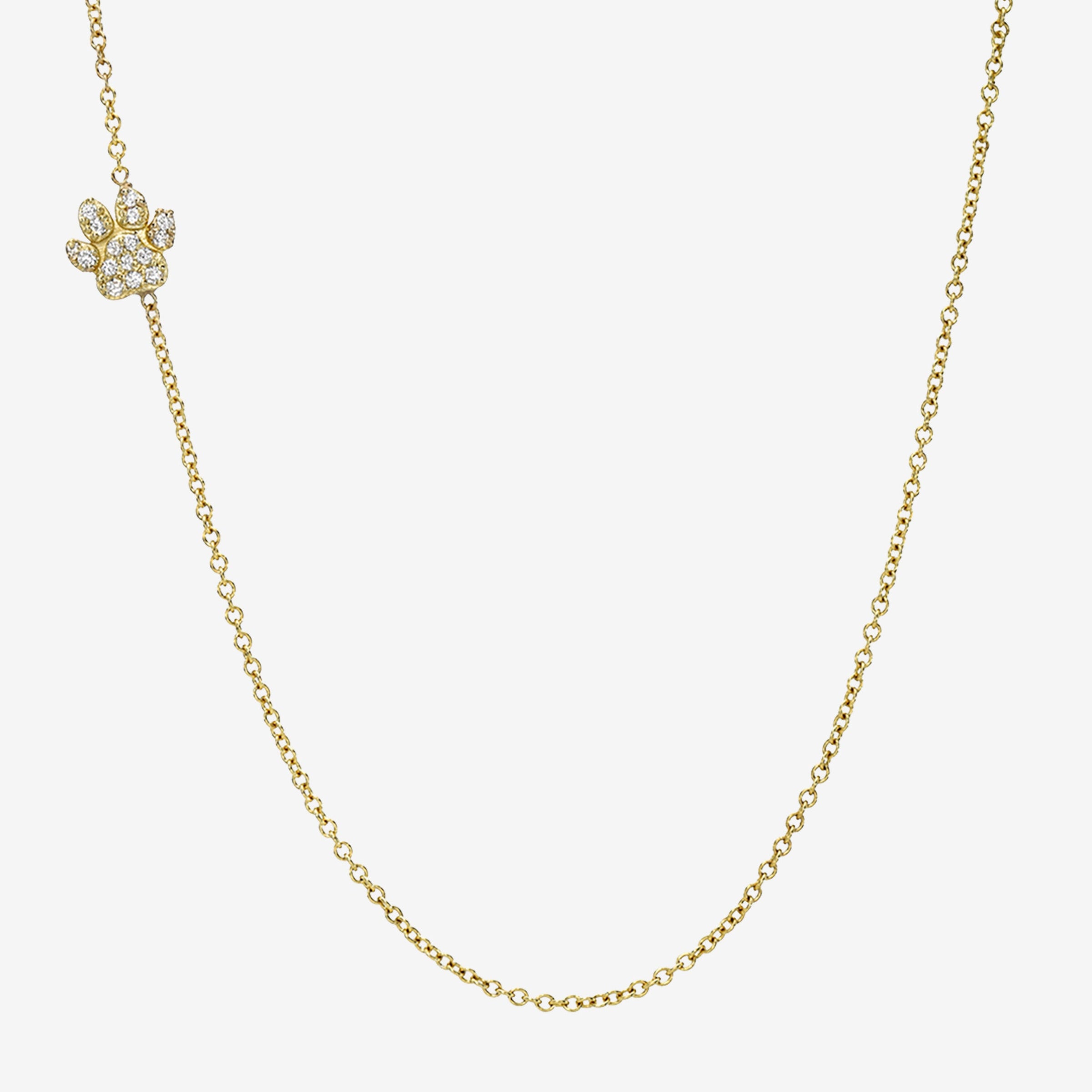 Diamond Asymmetrical Paw Necklace, photo 1