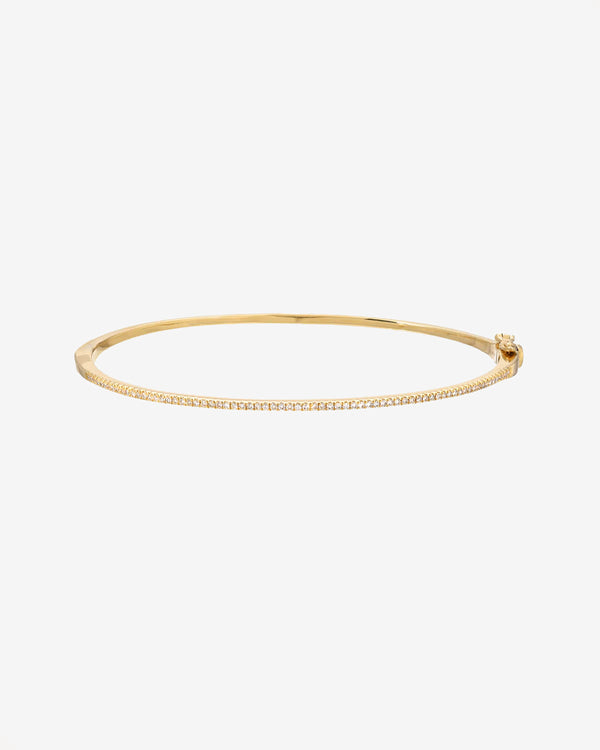 Brazalete rígido de diamantes pavé en oro de 14K, foto 1