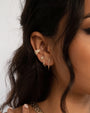 14K Gold Pave Diamond X Stud Earrings, photo 5