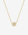 14K Gold Pave Diamond Disc Necklace, photo 1