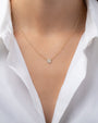 14K Gold Pave Diamond Disc Necklace, photo 2