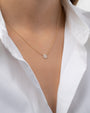 14K Gold Pave Diamond Disc Necklace, photo 3