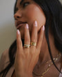 14K Gold Dome Band Ring, photo 5