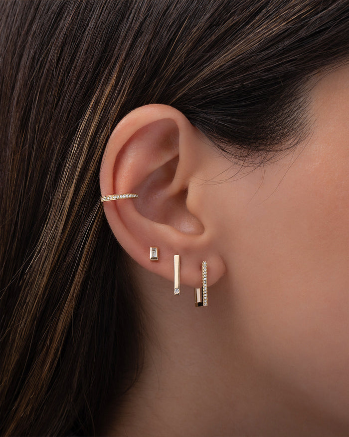 14K Gold Diamond Ear Cuff, photo 3
