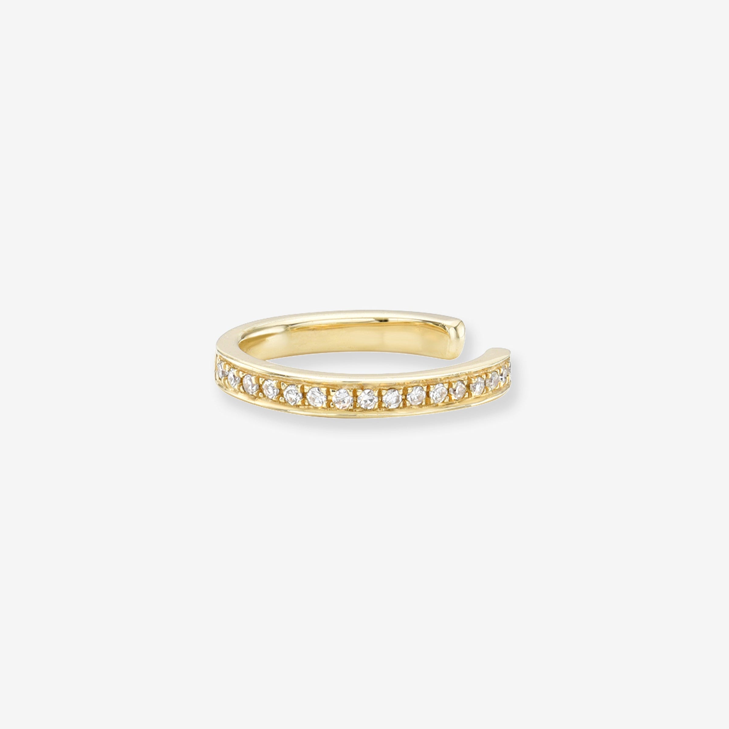 14K Gold Diamond Ear Cuff, photo 1