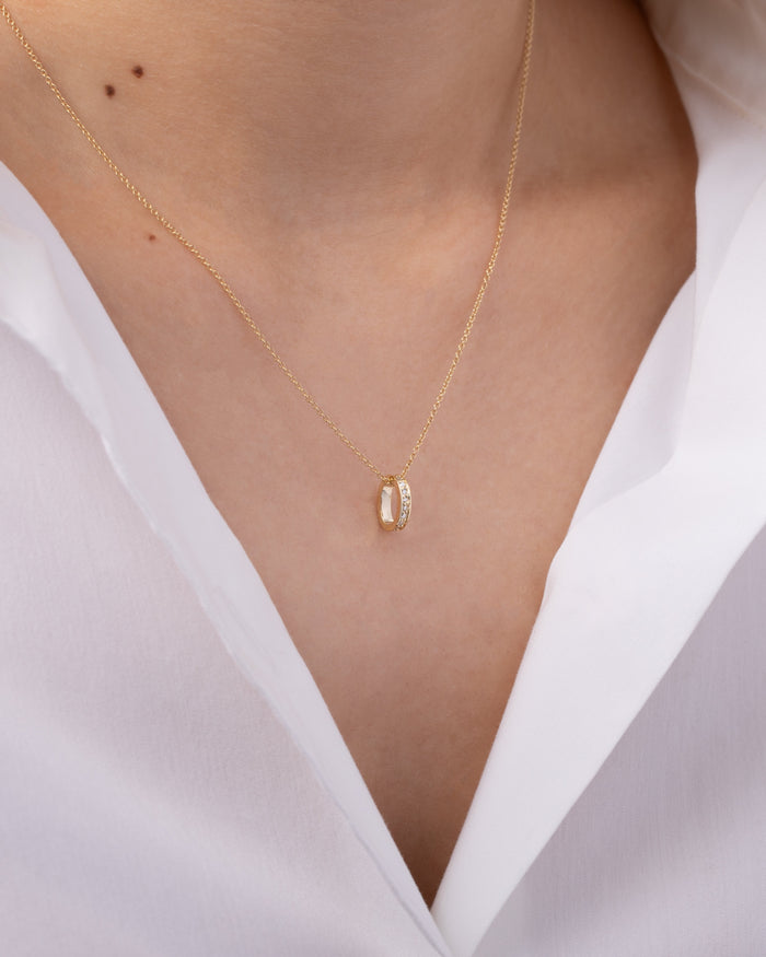 Dije Heirloom de eternidad con diamantes en oro de 14K, foto 4