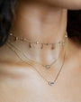 Collar de ojo turco con diamantes y zafiro en oro de 14K, foto 5