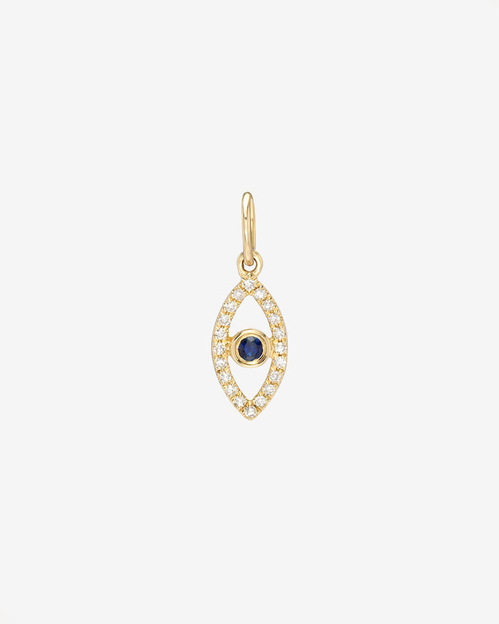 Diamond Evil Eye Sapphire Pendant, photo 1