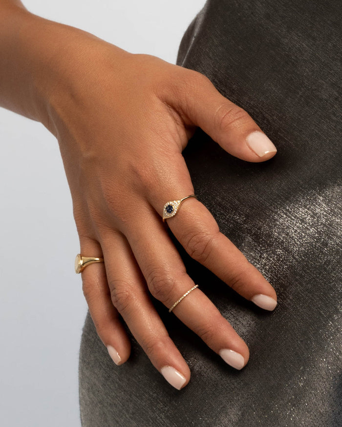 14K Gold Pave Diamond Eternity Band, photo 6