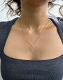 Dije de corazón acanalado chico con diamantes en oro de 14K, foto 6