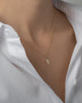 14K Gold Hamsa with Tiny Diamond Pendant, photo 3