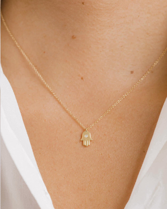 Diamond Hamsa Necklace, photo 2