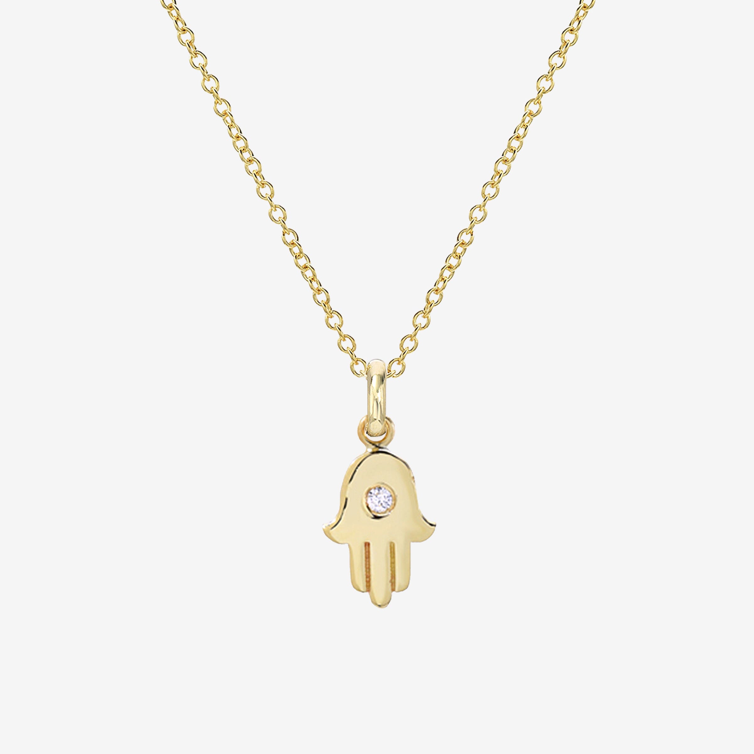 Diamond Hamsa Necklace, photo 1