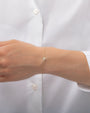 Pulsera de corazón de diamantes pavé en oro de 14K, foto 8