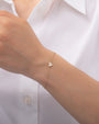 Pulsera de corazón de diamantes pavé en oro de 14K, foto 3