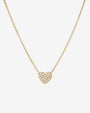 14K Gold Pave Diamond Heart Necklace, photo 1