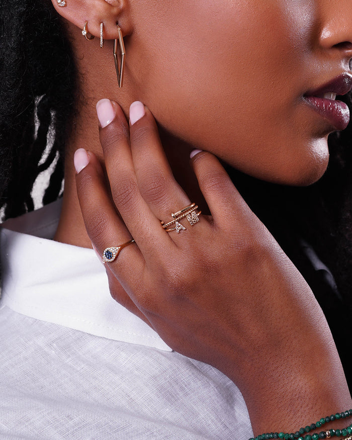 14K Gold Diamond Nail Cuff Ring, photo 8
