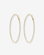 Aretes de aro grandes con diamantes pavé en oro de 14K, foto 1