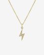 14K Gold Diamond Lightning Bolt Necklace, photo 1