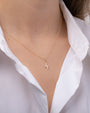 14K Gold Diamond Lightning Bolt Pendant, photo 4