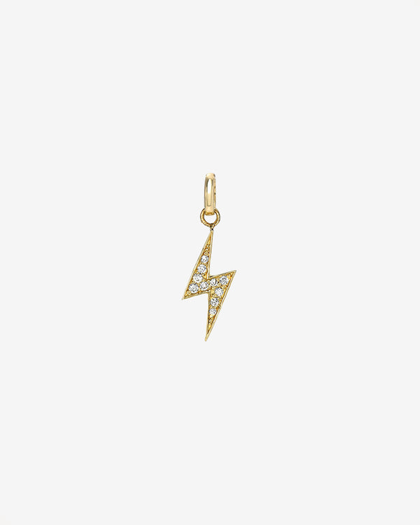 14K Gold Diamond Lightning Bolt Pendant, photo 1