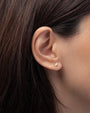 Diamond Lotus Stud Earrings, photo 4