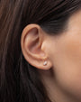 Diamond Lotus Stud Earrings, photo 3
