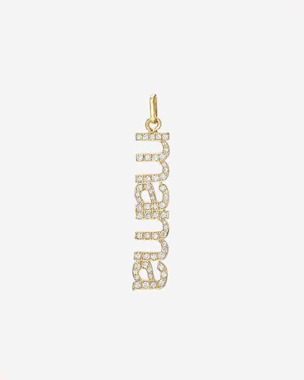Dije Mama de diamantes pavé en oro de 14K, foto 1